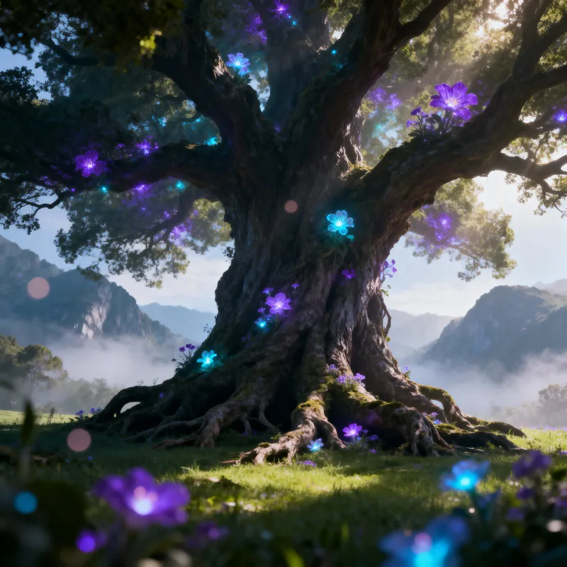Majestic Ancient Tree: A Fantasy Landscape