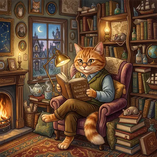 Anthropomorphized Cat Activities | Whimsical Feline