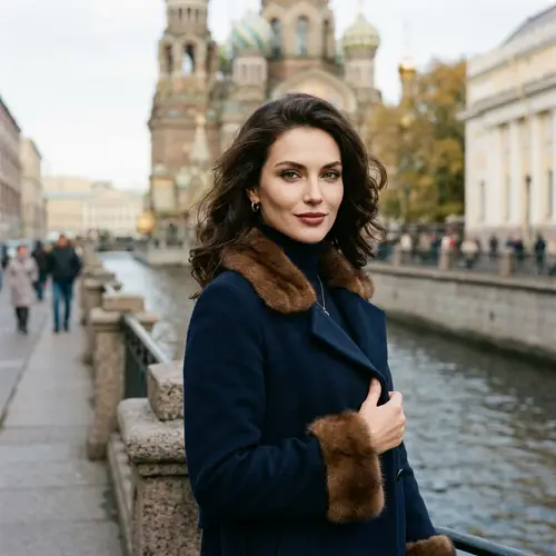 Striking Russian Beauty in Winter Elegance