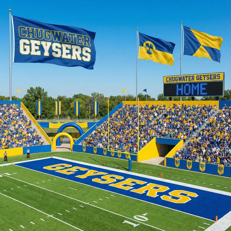 Chugwater Geysers Stadium: Blue & Yellow Pride