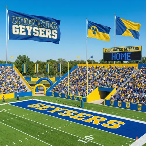 Chugwater Geysers Stadium: Blue & Yellow Pride