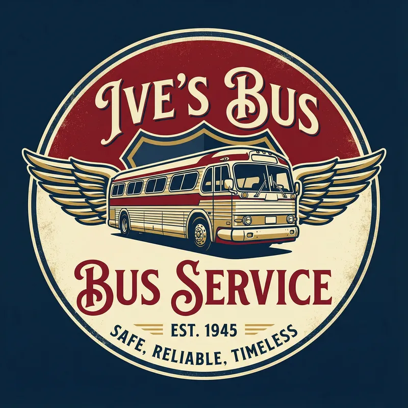 IVE'S BUS SERVICE Logo Design