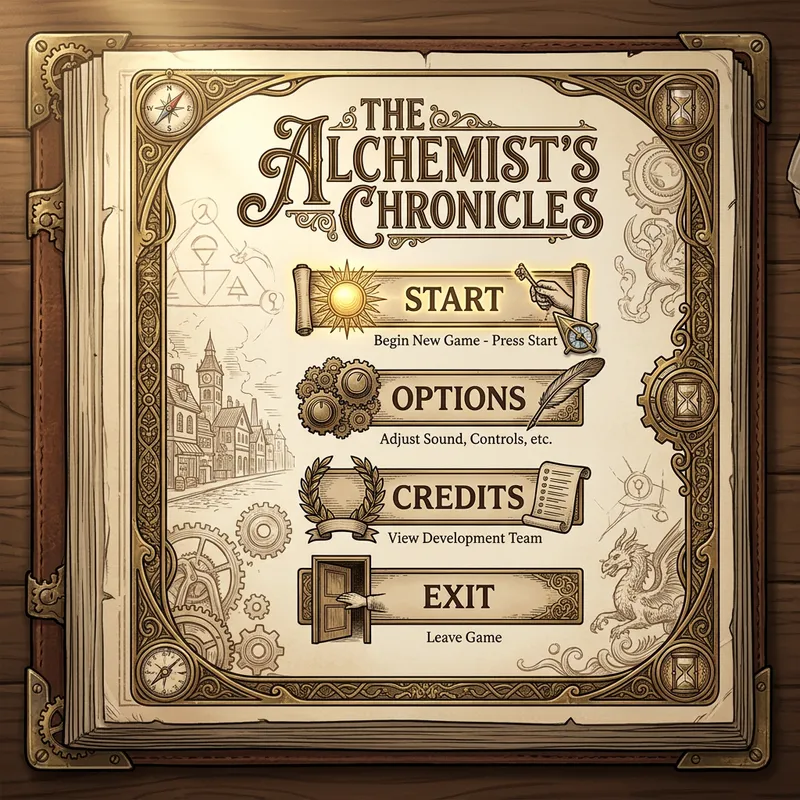 Retro RPG Menu Design Inspired by Potion Craft & Octopath Traveller