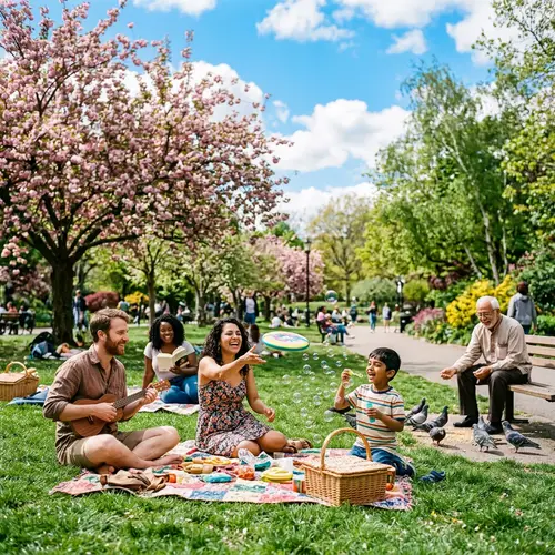 Joyful Park Picnic - Embracing Diversity and Happiness