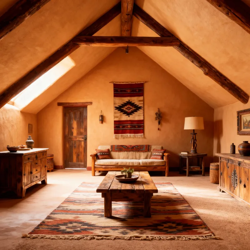Southwestern Style Attic Transformation Ideas