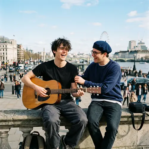 Jeon Jungkook and Taehyung | Friends Laughing & Playing Guitar