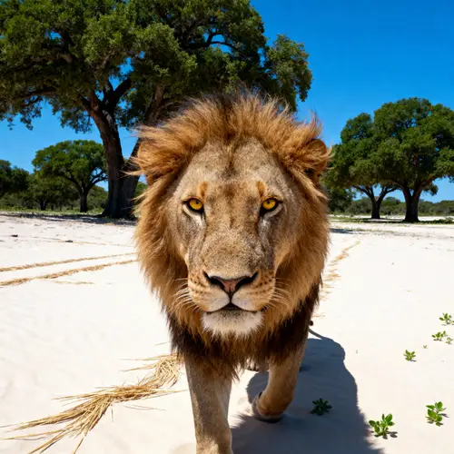 Majestic Lion Close-Up: Dominance and Strength