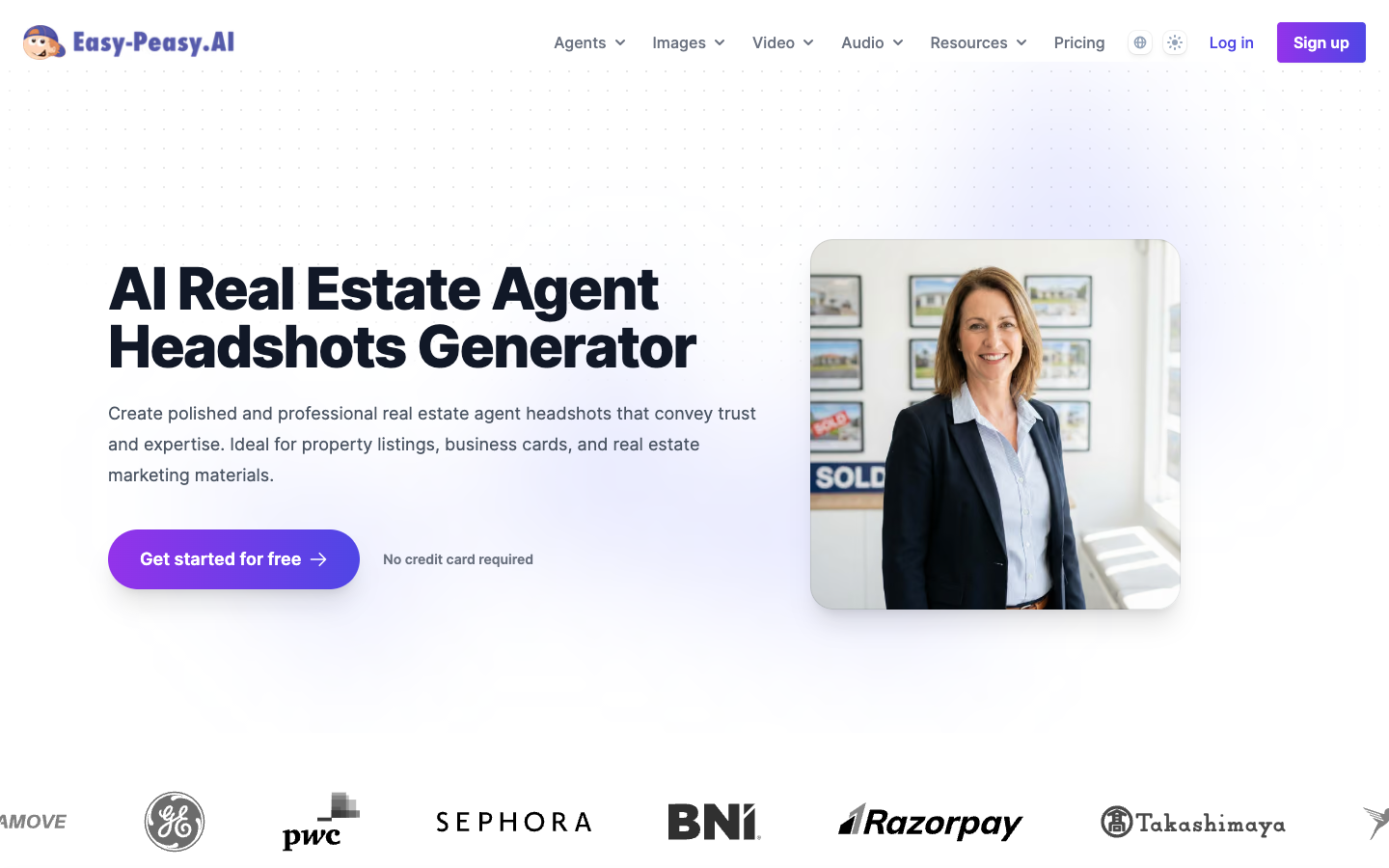 AI Real Estate Agent Headshots Generator creating a professional realtor portrait