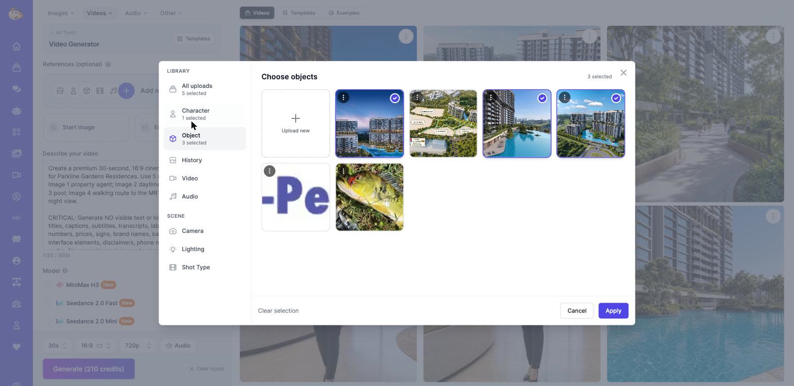 Adding property renders as Object references in the Easy-Peasy.AI Video Generator