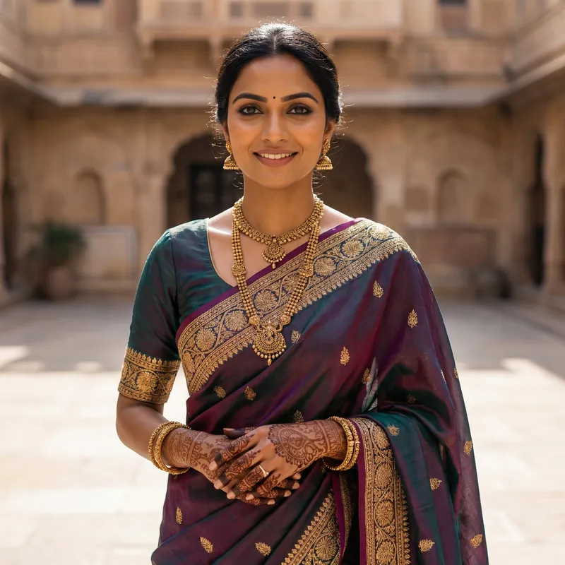 Hyper-Realistic Indian Woman Portrait | Almond Eyes & Caramel Skin