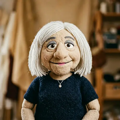Charming Muppet-Style Elderly Woman Puppet