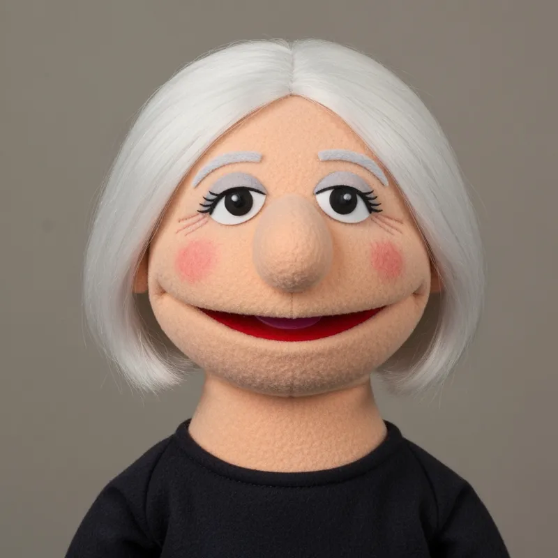 Charming Muppet-Style Elderly Woman Puppet