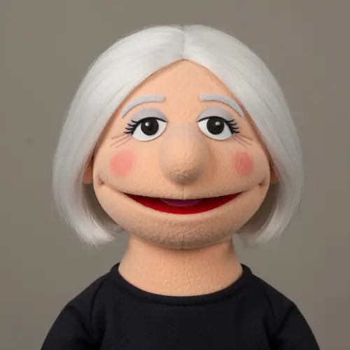 Charming Muppet-Style Elderly Woman Puppet