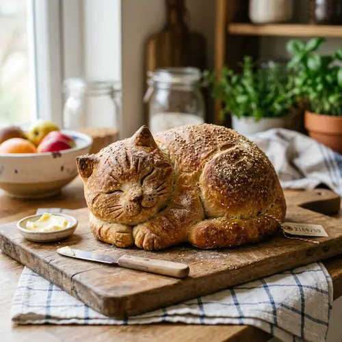 Cat Bread Loaf - Adorable Cat Bread Art