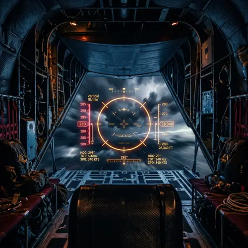 Tactical HUD Altimeter in Military Aircraft