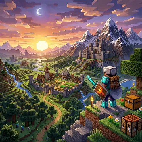 Minecraft Wallpaper in RPG Style | Creative Gamer Designs