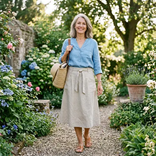 Light Linen Apparel for 50-Year-Old Women