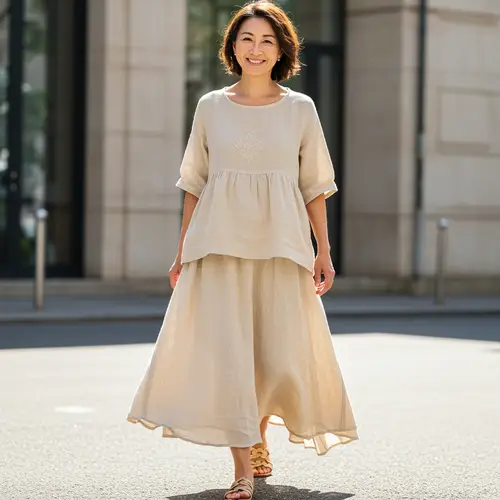 Light Linen Apparel for 50-Year-Old Women