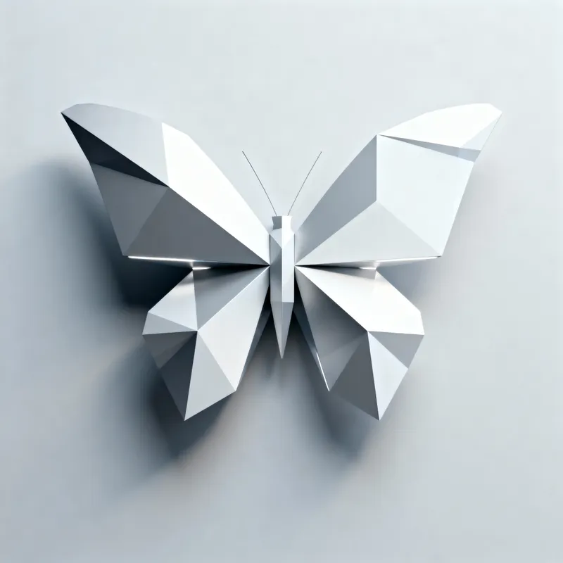 Abstract Butterfly Roof Design with Geometric Shapes