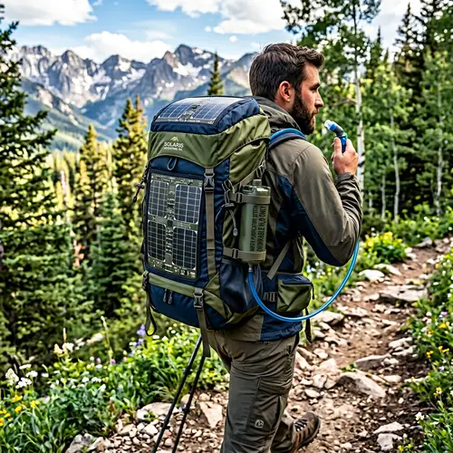 Solar-Powered Water Purification Backpack