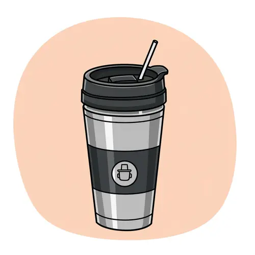 Dual Drink Lid Icon for Stainless Steel Tumbler