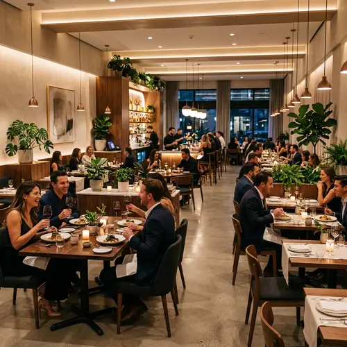 Modern Elegant Restaurant with Cozy Atmosphere