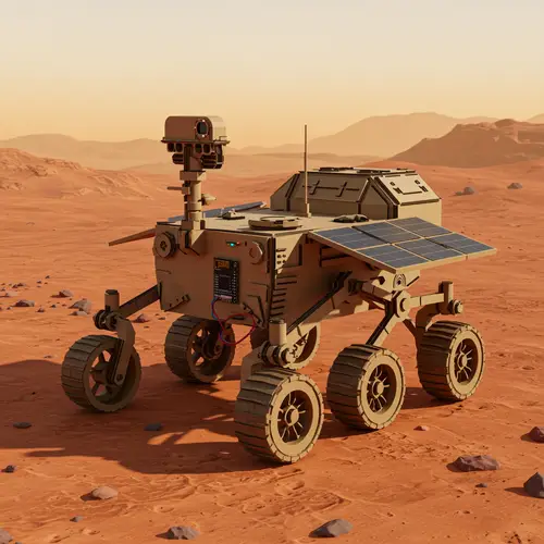 Impressive Cardboard Mars Rover with ESP32