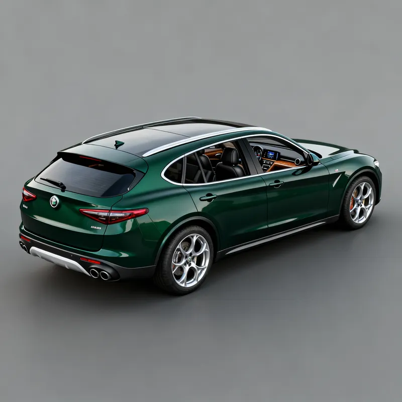 Dark Green Alfa Romeo Stelvio Long Wheel Base Wagon