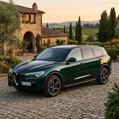 Dark Green Alfa Romeo Stelvio Long Wheel Base Wagon