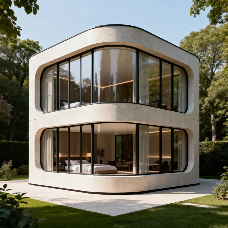 Innovative 2-Story Cube Residence Design