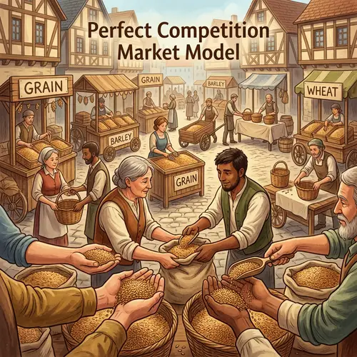 Perfect Competition Market Model with Small Businesses