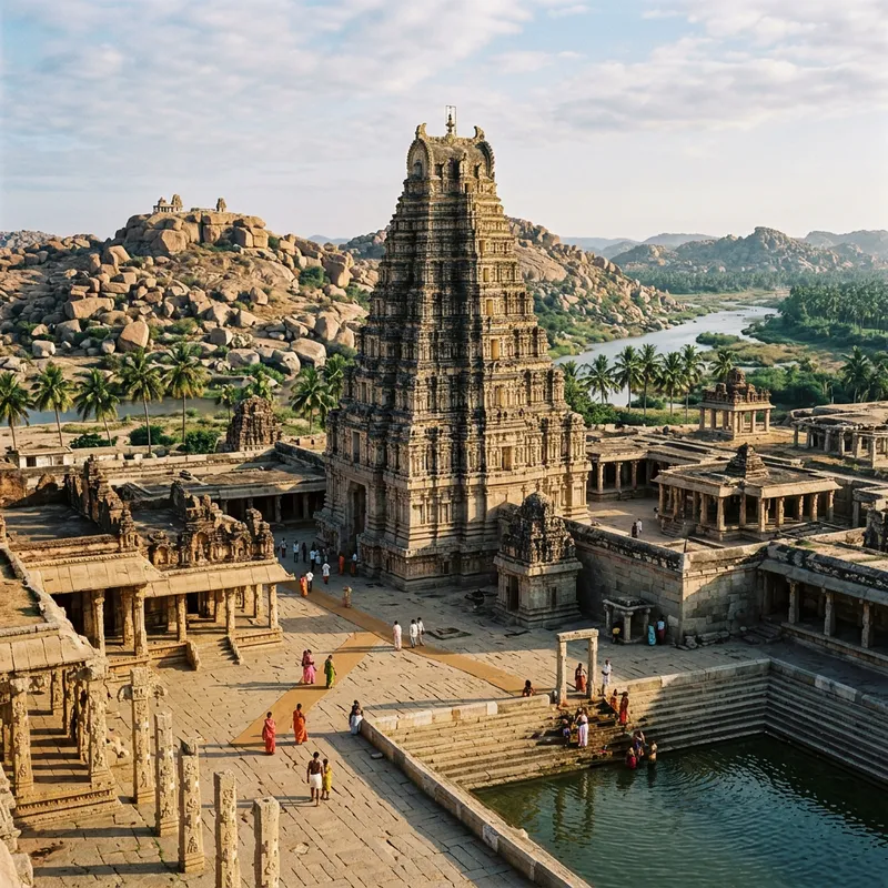 Explore Hampi's Ancient Virupaksha Temple Explore Hampi's Ancient Virupaksha Temple