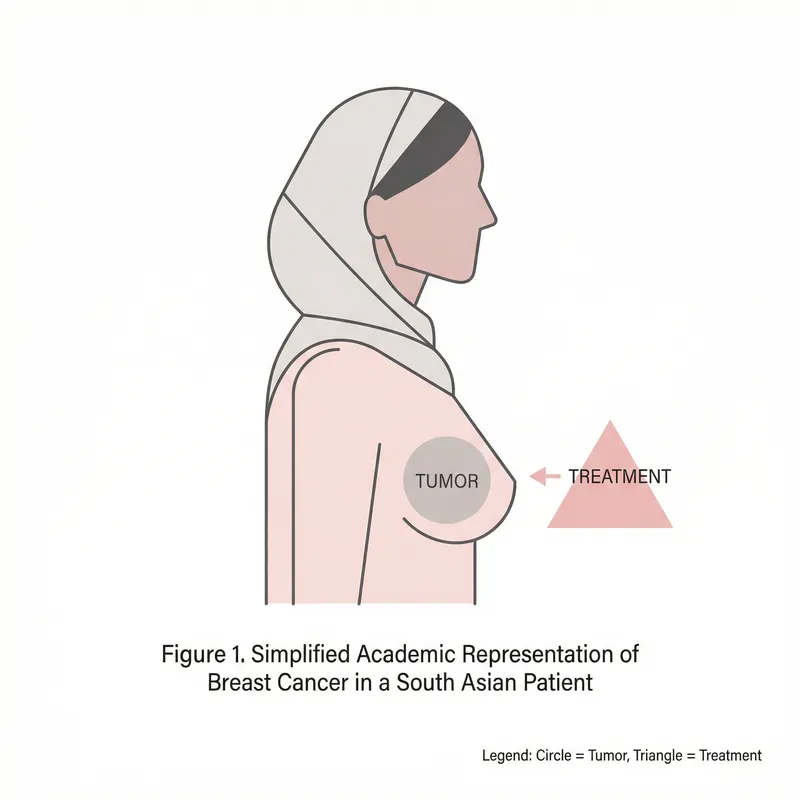 Minimalist Breast Cancer Patient Vector Illustration