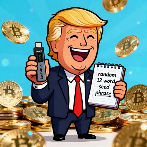 Donald Trump with Ledger Nano X: Crypto Humor