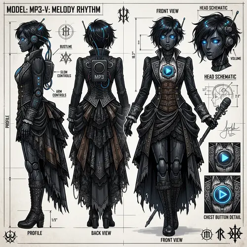 Robo-Girl: Humanized MP3 Player with Unique Style Fusion