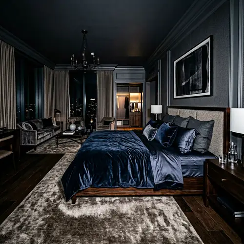 Luxurious VIP Hotel Suite with Elegant Mood Lighting