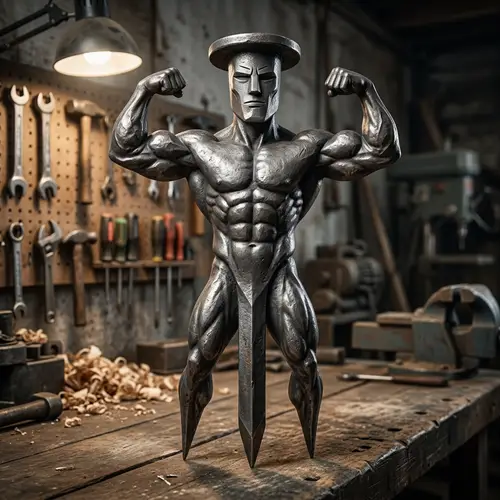 Muscular Nail Personified: Strength and Masculinity Portrayed
