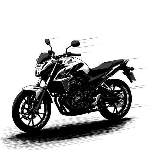 Fast Honda Moto SH Silhouette in Black and White