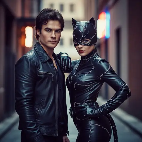 Damon Salvatore Meets Catwoman: A Unique Encounter