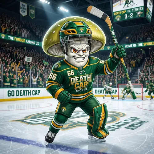 Death Cap Mushroom Sports Mascot