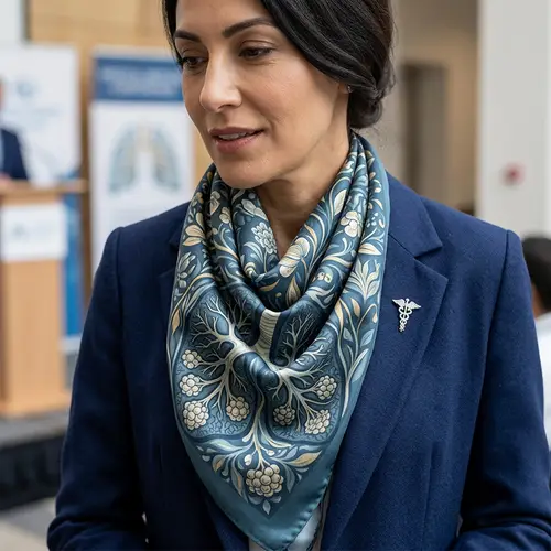 Luxurious Hermes Style Scarf for Female Leaders in Respiratory Medicine