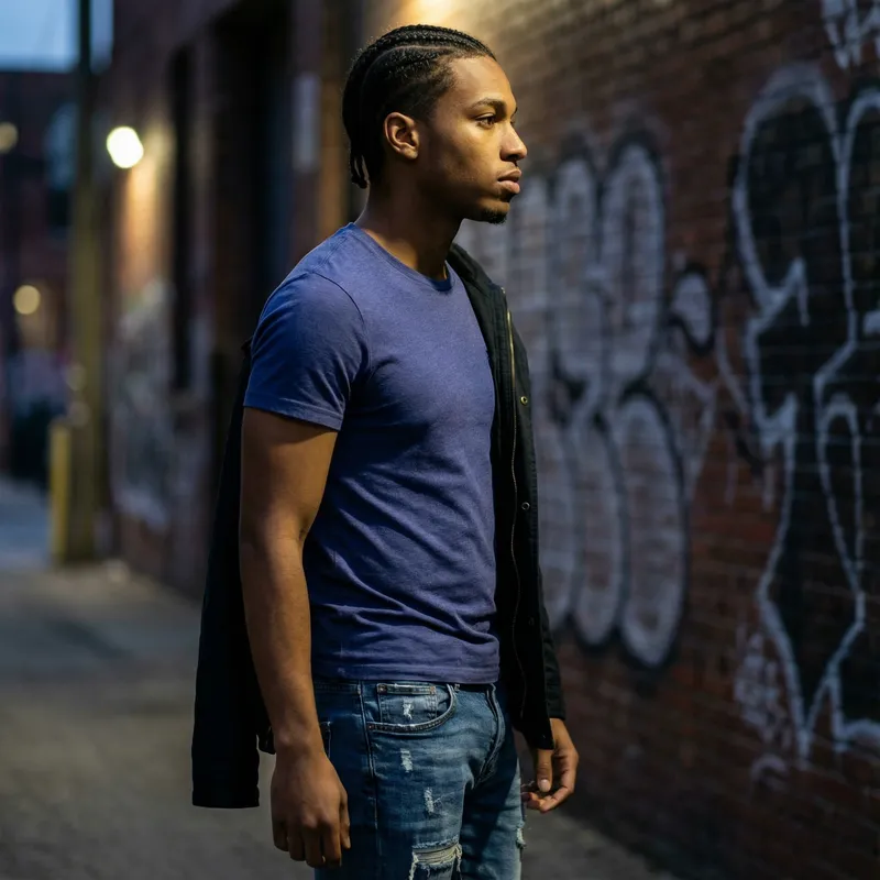High-Fashion Urban Portrait of an African American Man