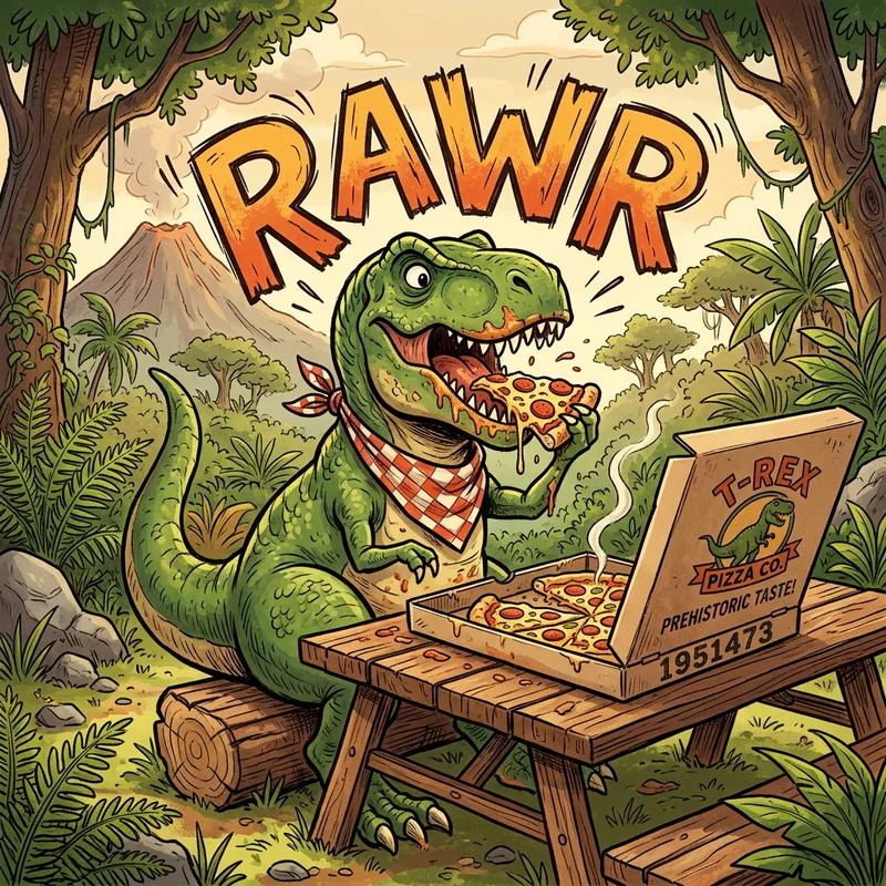 T-Rex Pizza: Rawr and Enjoy Delicious Meals