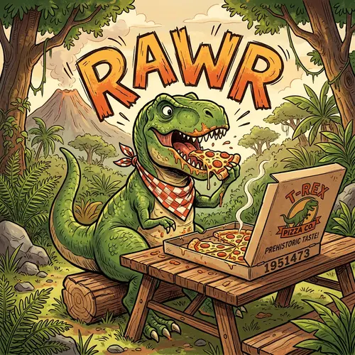 T-Rex Pizza: Rawr and Enjoy Delicious Meals
