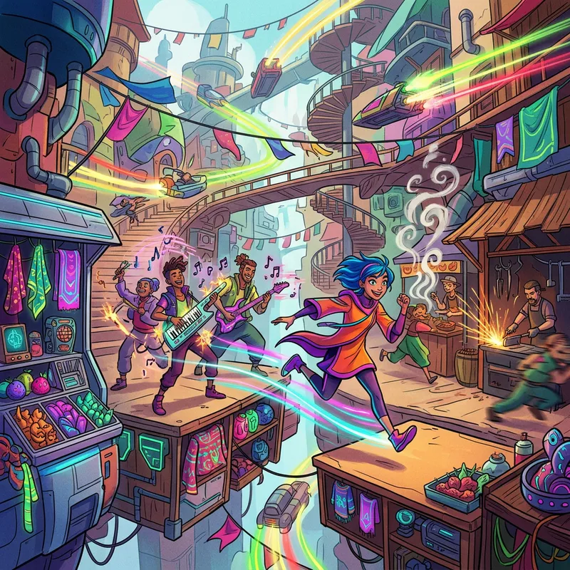 Dynamic Animation with Vibrant Colors Dynamic Animation with Vibrant Colors