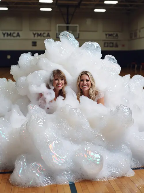 Taylor Swift & Hilary Duff's Fun Foam Party