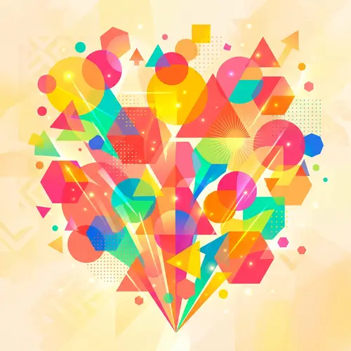 Youth Empowerment Abstract Art | Vibrant Colors & Shapes