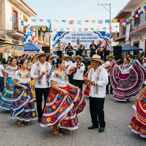 El Salvador's Day Celebrations in Guerrero, Mexico