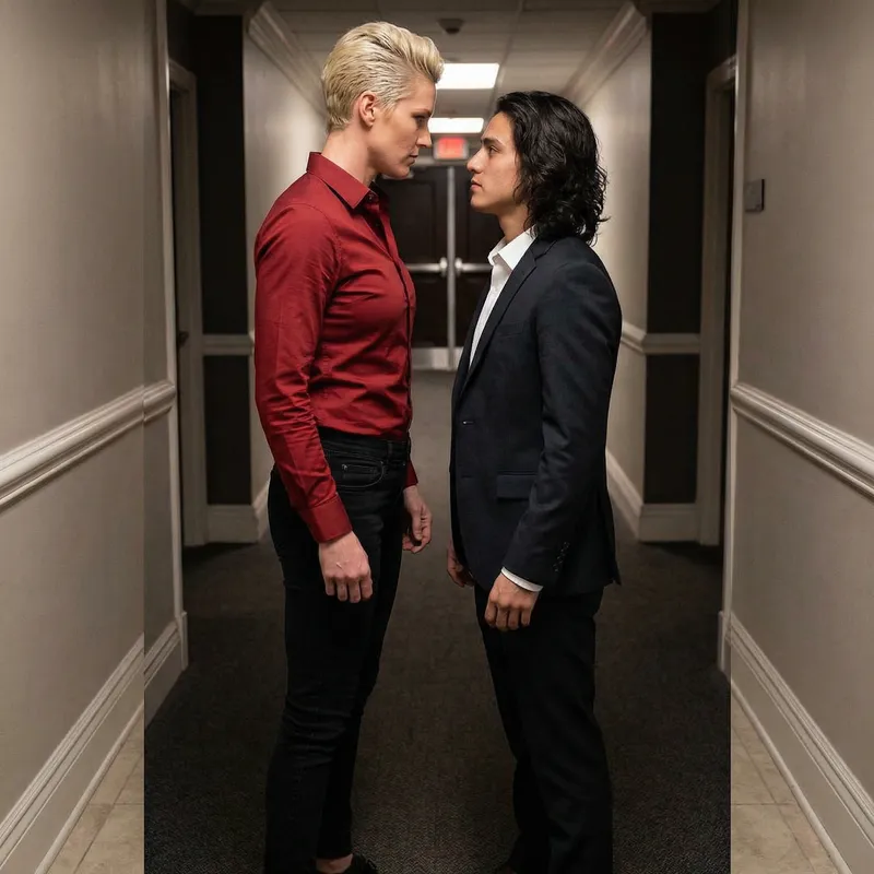 Epic Staredown Between Tall Slim Individuals