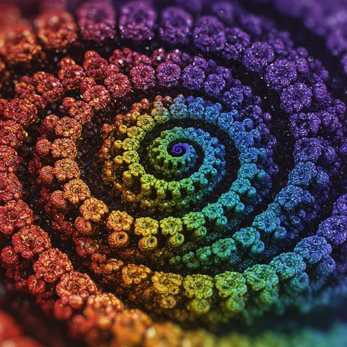 Rainbow Fractals: Tiny Shiny Spirals